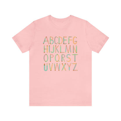 Preschool Teacher Shirt, Alphabet Shirt, ABCD Shirt, Kindergarten Teacher Shirt, Cute Teacher Shirt, T362