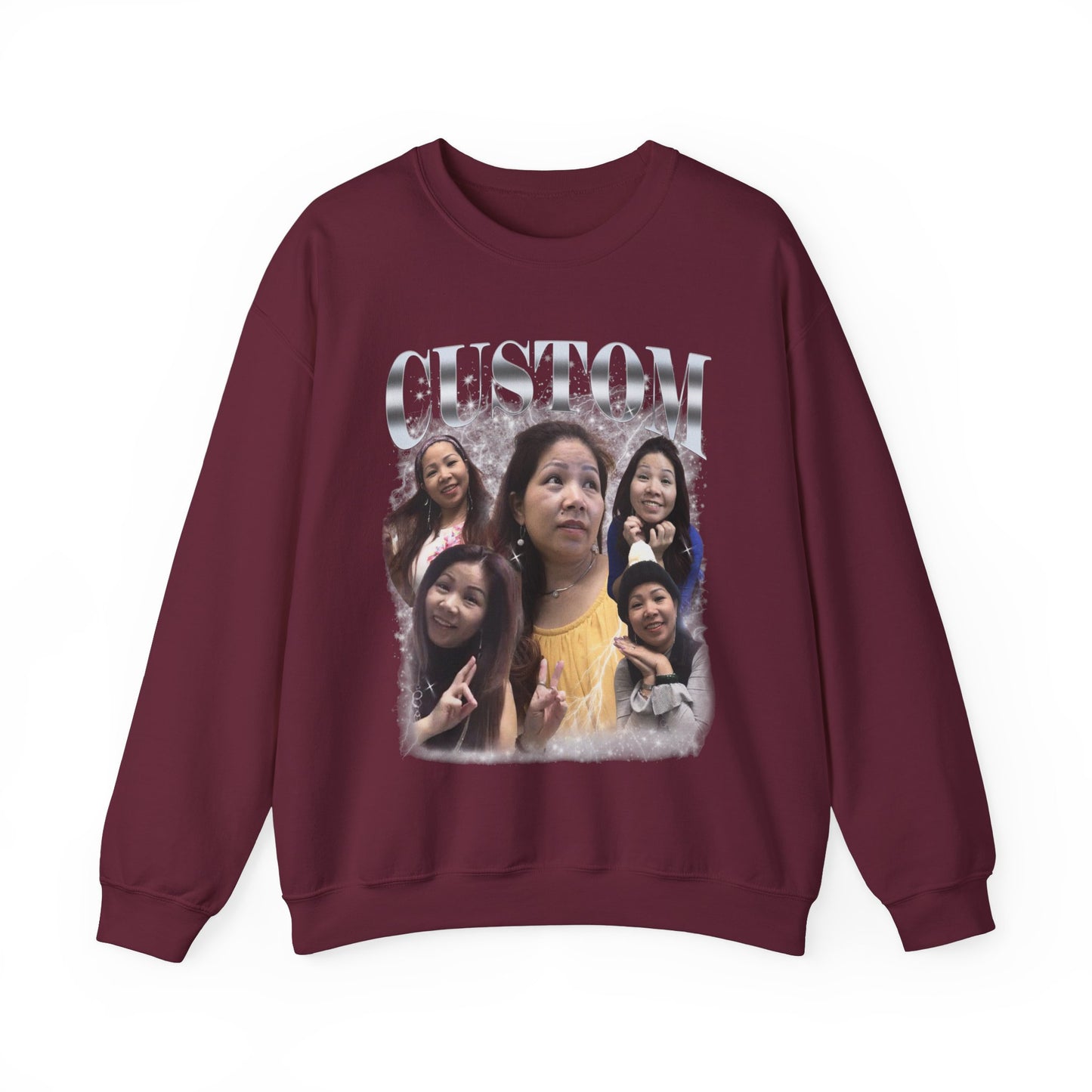 Custom Bootleg Rap Sweatshirt, Vintage Graphic 90s Custom Photo Sweatshirt, Custom Photo Sweatshirt, Sweatshirt Gift For Lover Rap, SW1336