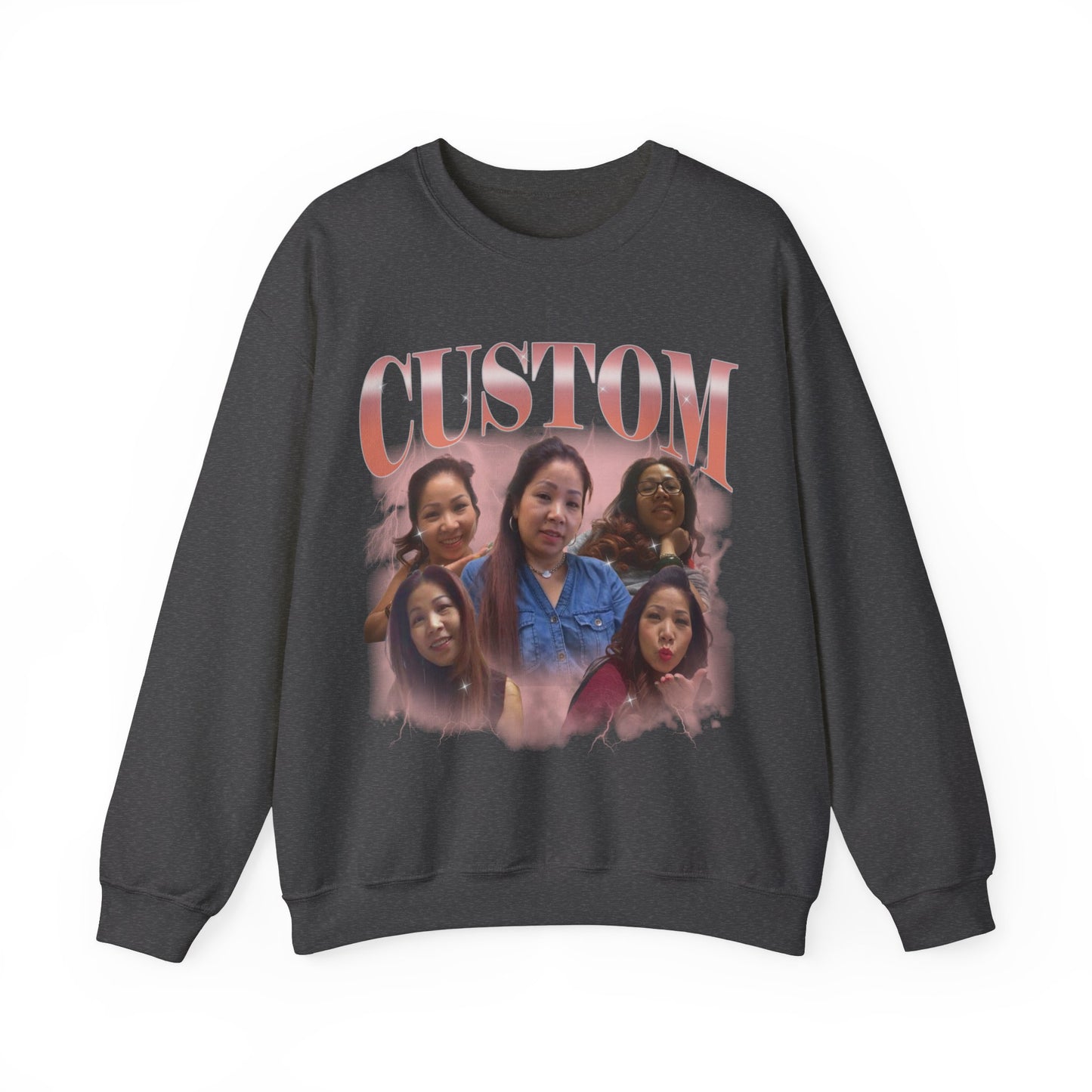 Custom Your Own Bootleg Tee, Retro Custom Bootleg Rap Tee, Custom Photo Sweatshirt, Insert Your Design Vintage Graphic 90s Sweatshirt, S1389