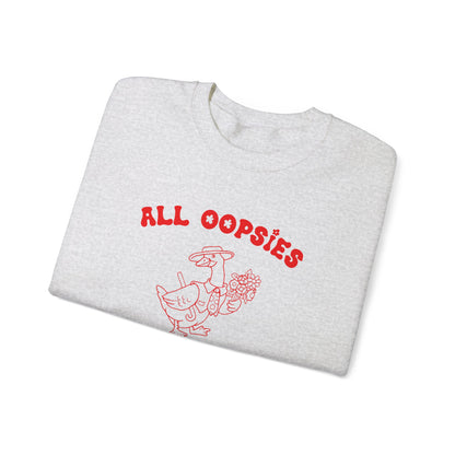 All Oopsies No Daisies Sweatshirt, Funny Sweatshirt, Funny Meme Sweatshirt, Silly Meme Sweatshirt, Mothers day Sweatshirt, S1588