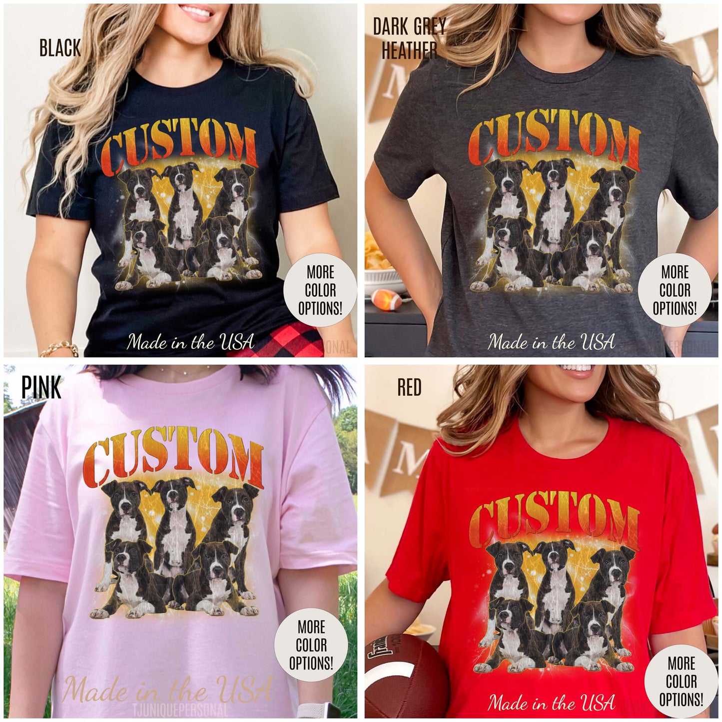 Retro Custom Your Own Bootleg Tee, Custom Cat Bootleg Tee, Custom Dog Bootleg Tee, Custom dog portrait, Vintage Graphic 90s Tshirt, T1390