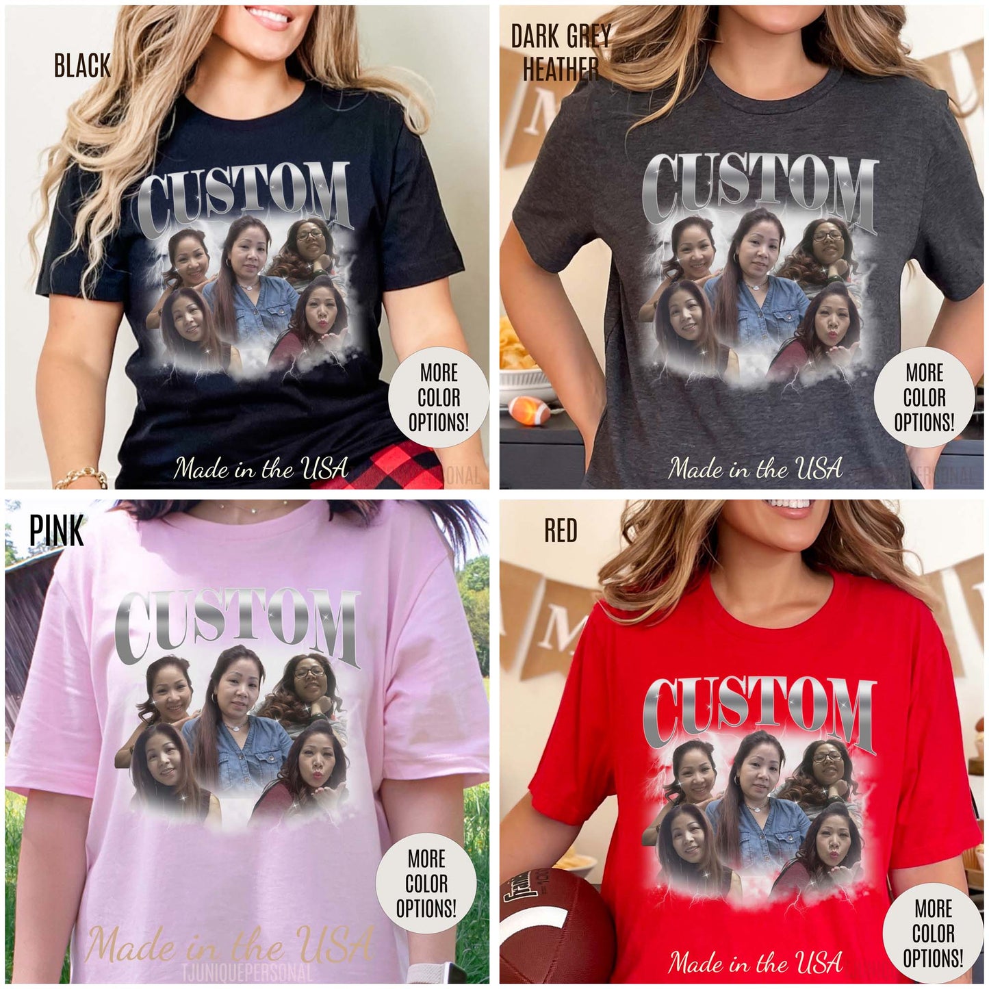 Custom Your Own Bootleg Tee, Retro Custom Bootleg Rap Tee, Custom Your Photo, T1374