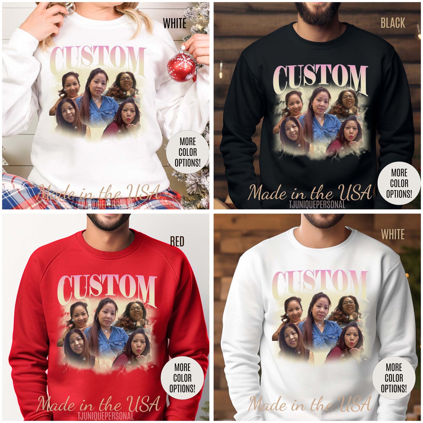 Custom Your Own Bootleg Tee, Retro Custom Bootleg Rap Tee, Custom Photo Sweatshirt, Insert Your Design Vintage Graphic 90s Sweatshirt, S1384