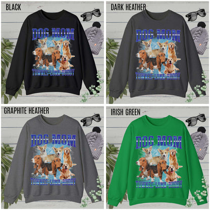 Custom Retro Dog Bootleg Sweatshirt, Dog Mom Sweatshirt, Dog Bootleg Retro 90's Sweatshirt, Custom Pet Photo, Custom Pet Portrait, S1428