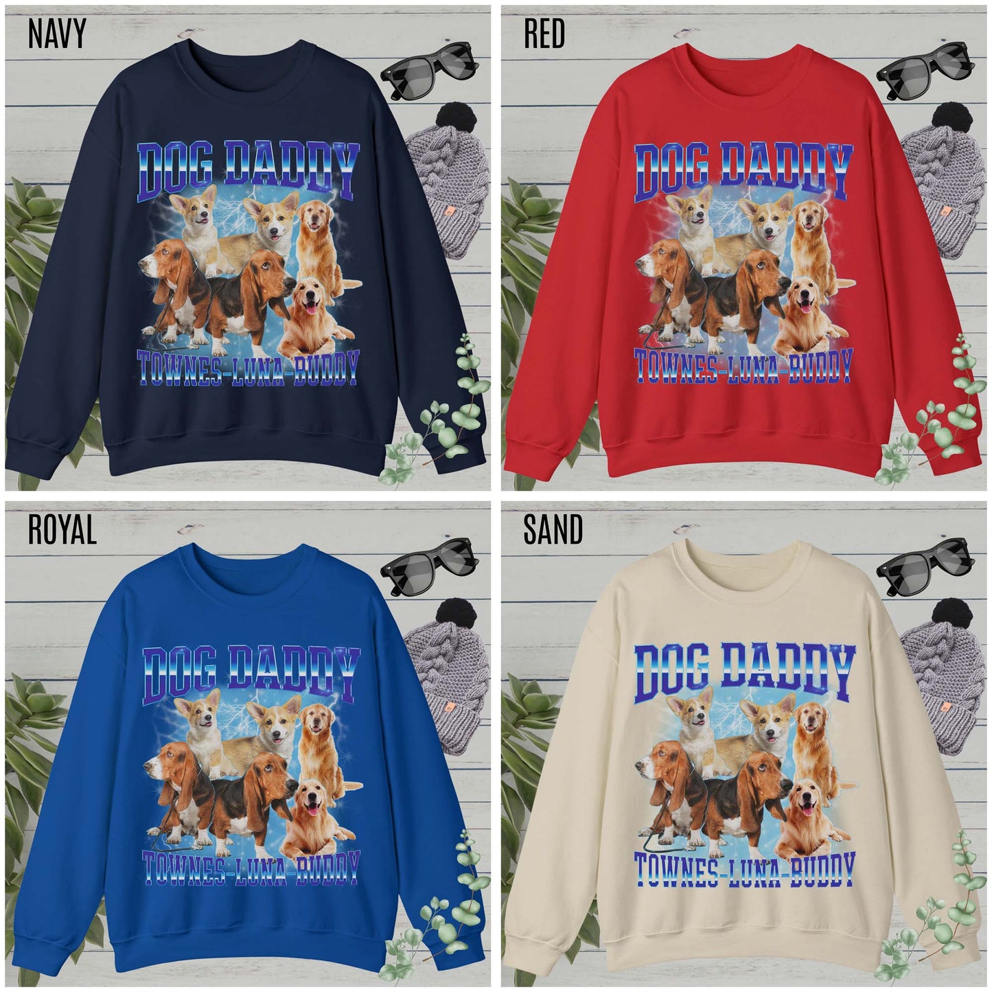 Retro Custom Bootleg Dog Daddy Sweatshirt, Retro Custom Bootleg Rap Dog Sweatshirt, Cat Lover Gift, Vintage Graphic 90s Sweatshirt, S1413