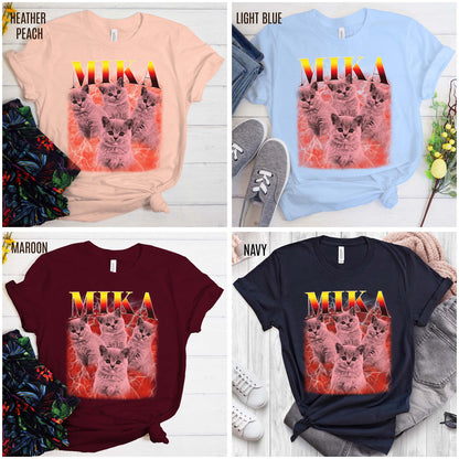 Pet Custom Vintage Shirt, Custom Bootleg Rap Tee Cat, Cat Bootleg Retro 90's Tee Gift For Her, Customize Pet Shirts, T1332