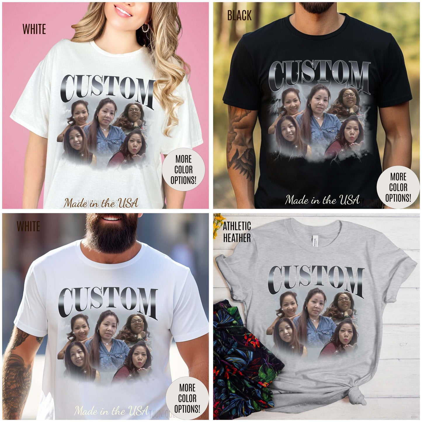 Custom Your Own Bootleg Tee, Retro Custom Bootleg Rap Tee, Custom Your Photo, Insert Your Design, Vintage Graphic 90s Tshirt, T1375