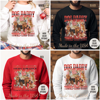 Retro Custom Bootleg Dog Daddy Sweatshirt, Retro Custom Bootleg Rap Dog Sweatshirt, Cat Lover Gift, Vintage Graphic 90s Sweatshirt, S1415