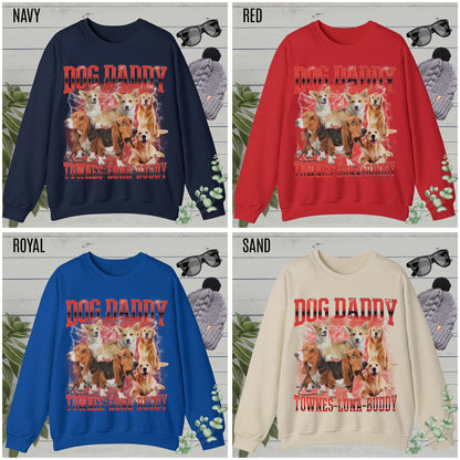 Retro Custom Bootleg Dog Daddy Sweatshirt, Retro Custom Bootleg Rap Dog Sweatshirt, Cat Lover Gift, Vintage Graphic 90s Sweatshirt, S1415