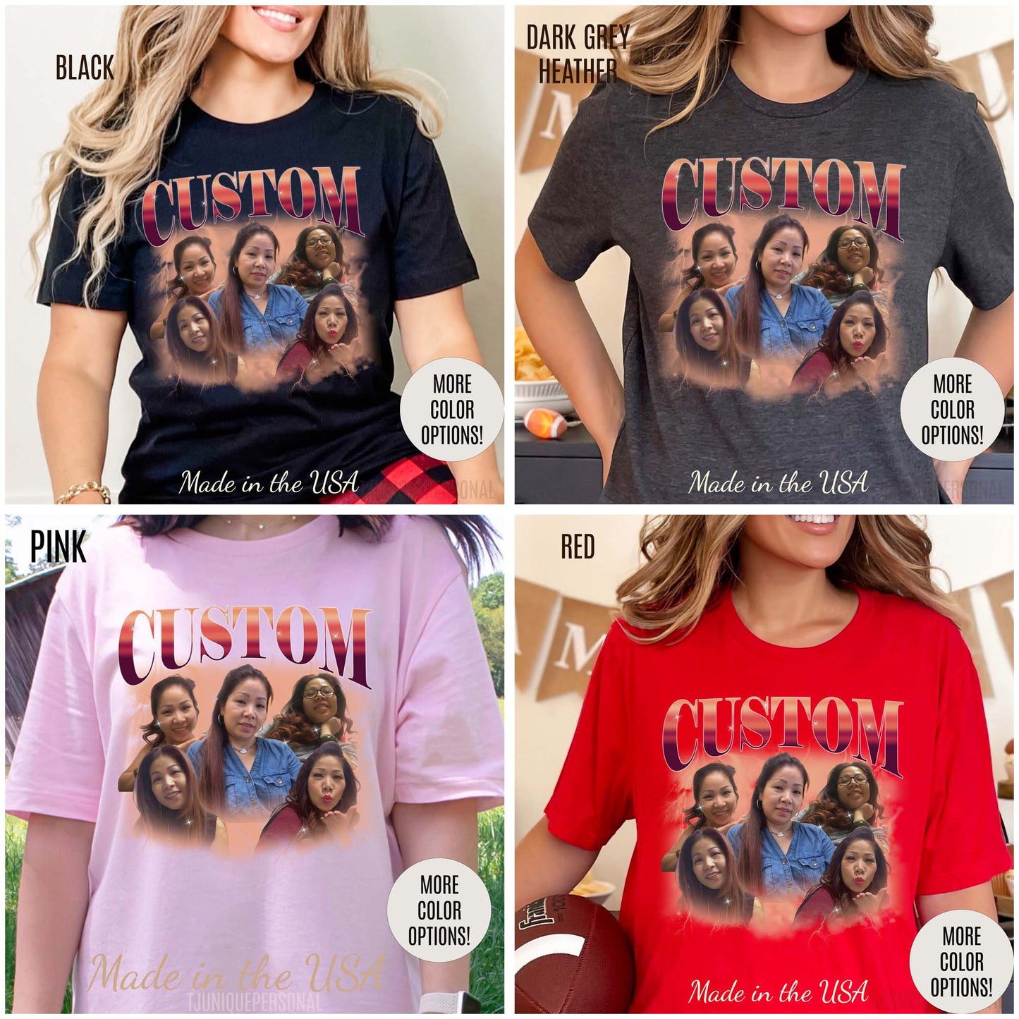 Custom Your Own Bootleg Tee, Retro Custom Bootleg Rap Tee, Custom Your Photo, Insert Your Design, Vintage Graphic 90s Tshirt, T1386