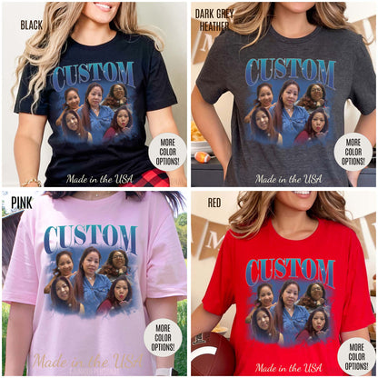 Custom Your Own Bootleg Tee, Retro Custom Bootleg Rap Tee, Custom Your Photo, Insert Your Design, Vintage Graphic 90s Tshirt, T1382