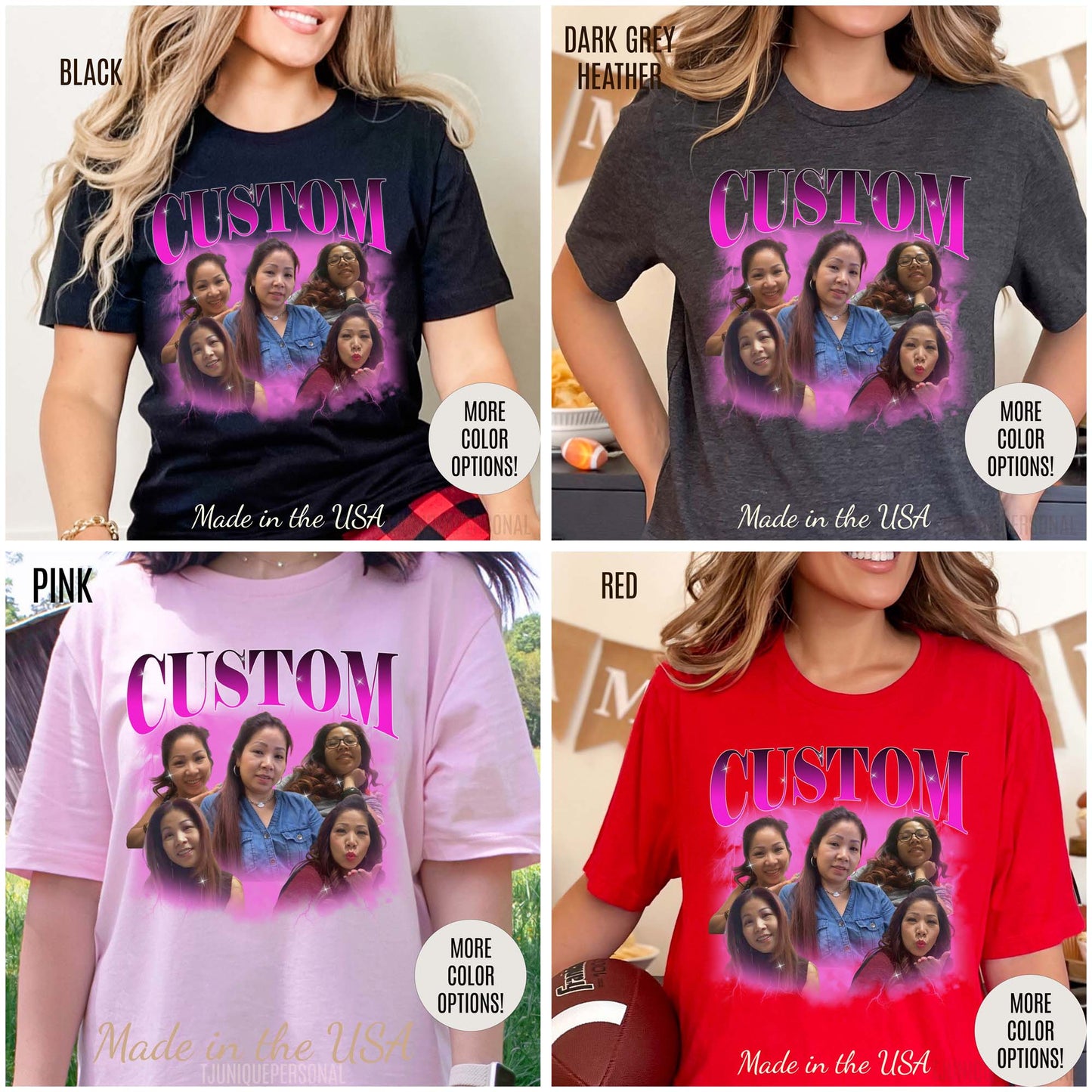 Custom Your Own Bootleg Tee, Retro Custom Bootleg Rap Tee, Custom Your Photo, Insert Your Design, Vintage Graphic 90s Tshirt, T1377