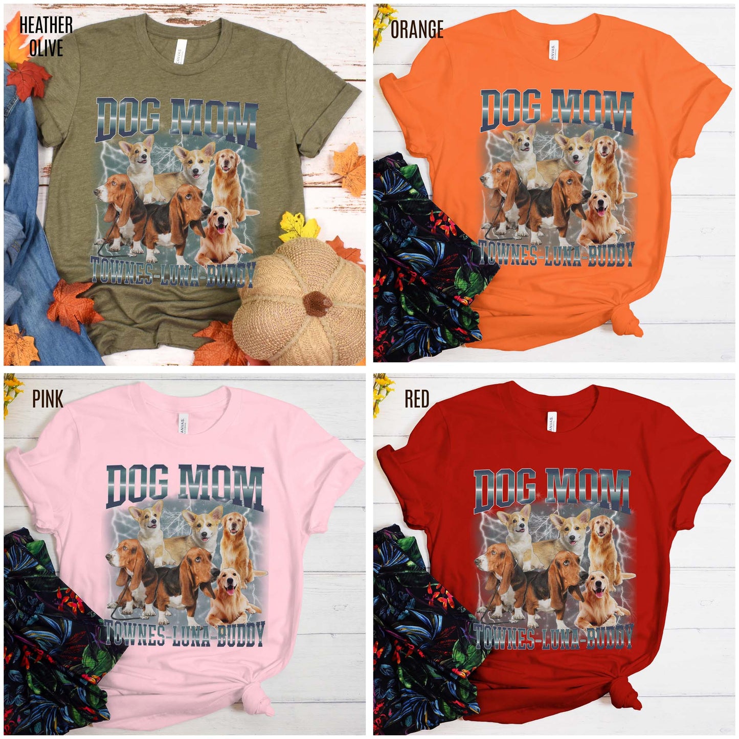 Custom Retro Dog Bootleg Shirt, Dog Mom Shirt, Dog Bootleg Retro 90's Tee, Custom Pet Photo, Custom Pet Portrait, Pet Lovers Gift, T1431