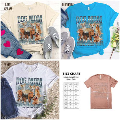 Custom Retro Dog Bootleg Shirt, Dog Mom Shirt, Dog Bootleg Retro 90's Tee, Custom Pet Photo, Custom Pet Portrait, Pet Lovers Gift, T1431