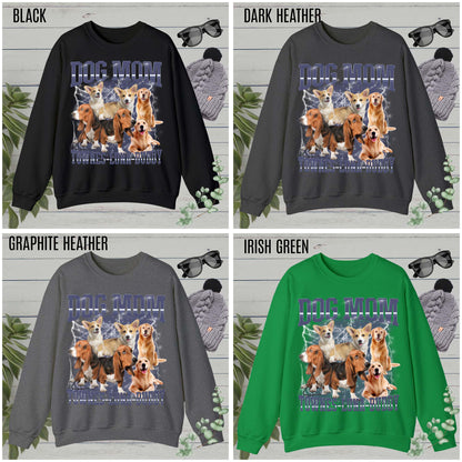 Custom Retro Dog Bootleg Sweatshirt, Dog Mom Sweatshirt, Dog Bootleg Retro 90's Sweatshirt, Custom Pet Photo, Custom Pet Portrait, S1433