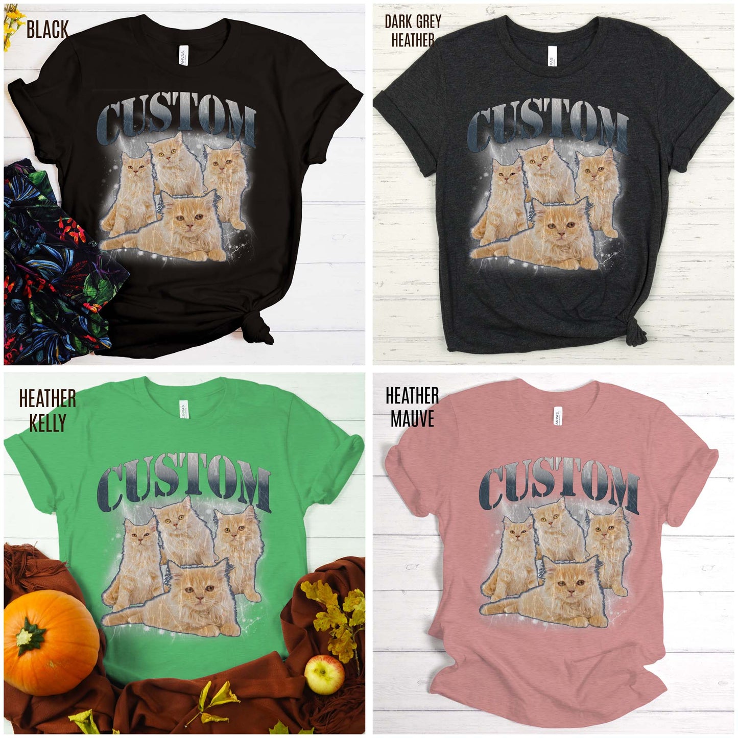 Retro Custom Cat Bootleg Tee, Custom Cat Shirt, Custom Cat Lover Gift, Custom dog portrait, Vintage Funny Cat Shirt, Bootleg Shirt, T1396