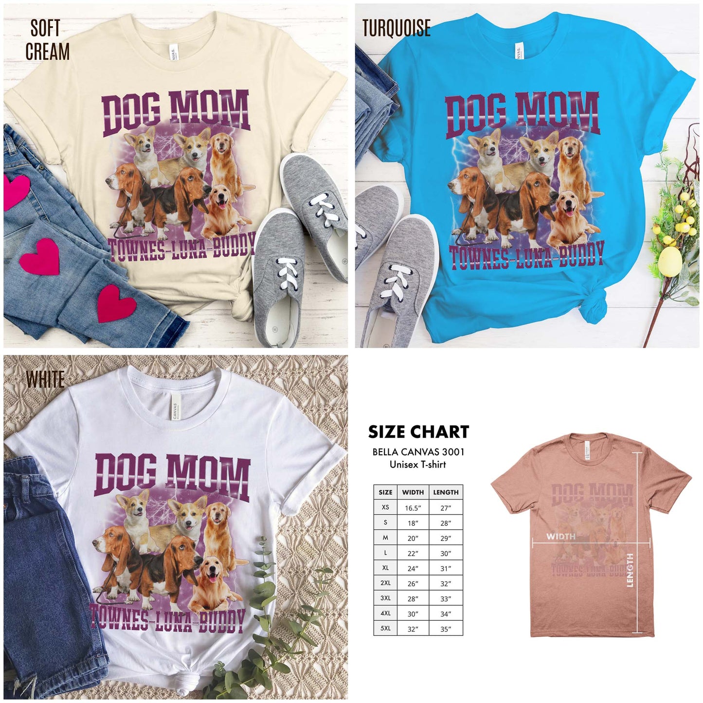 Custom Retro Dog Bootleg Shirt, Dog Mom Shirt, Dog Bootleg Retro 90's Tee, Custom Pet Photo, Custom Pet Portrait, Pet Lovers Gift, T1435