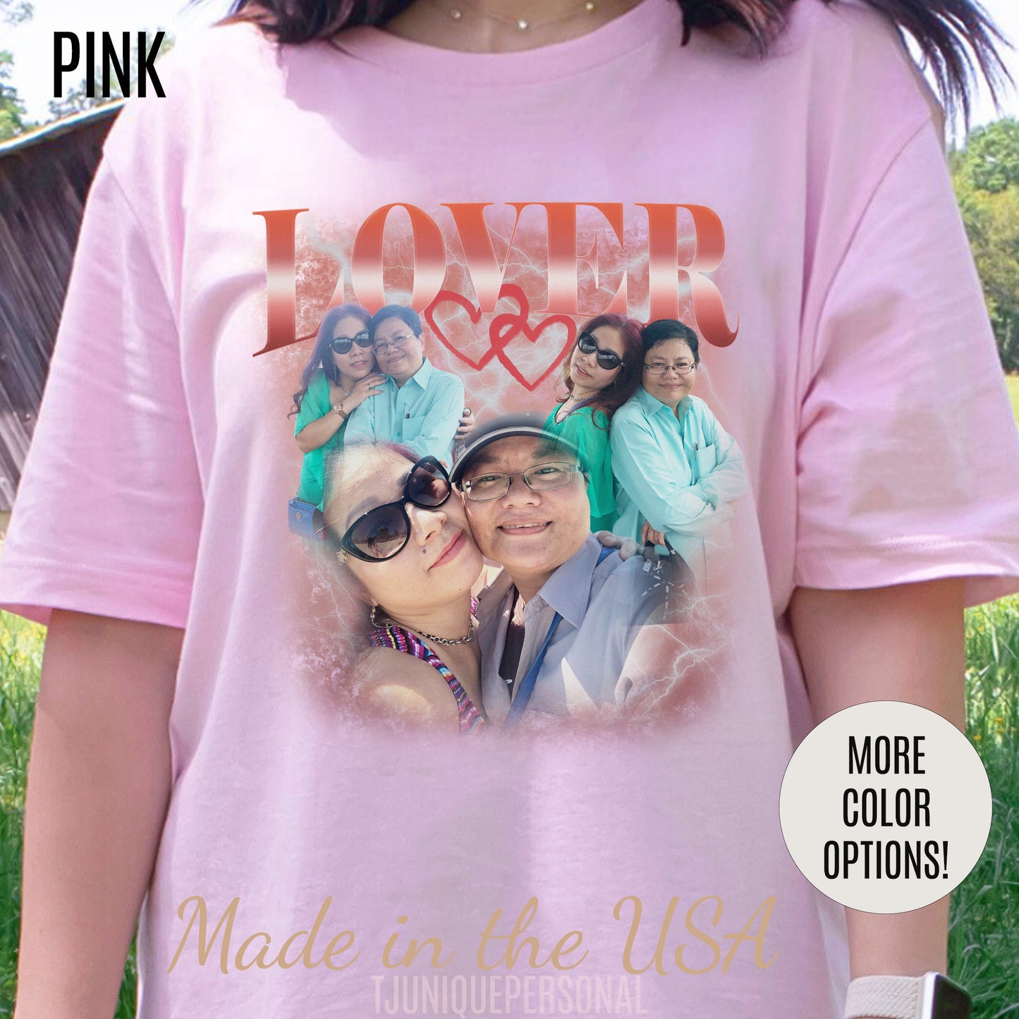 Custom Bootleg Tee for couple, Custom shirt for couple, Custom bootleg tee photo shirt for lover, couple shirt for lover, T1329