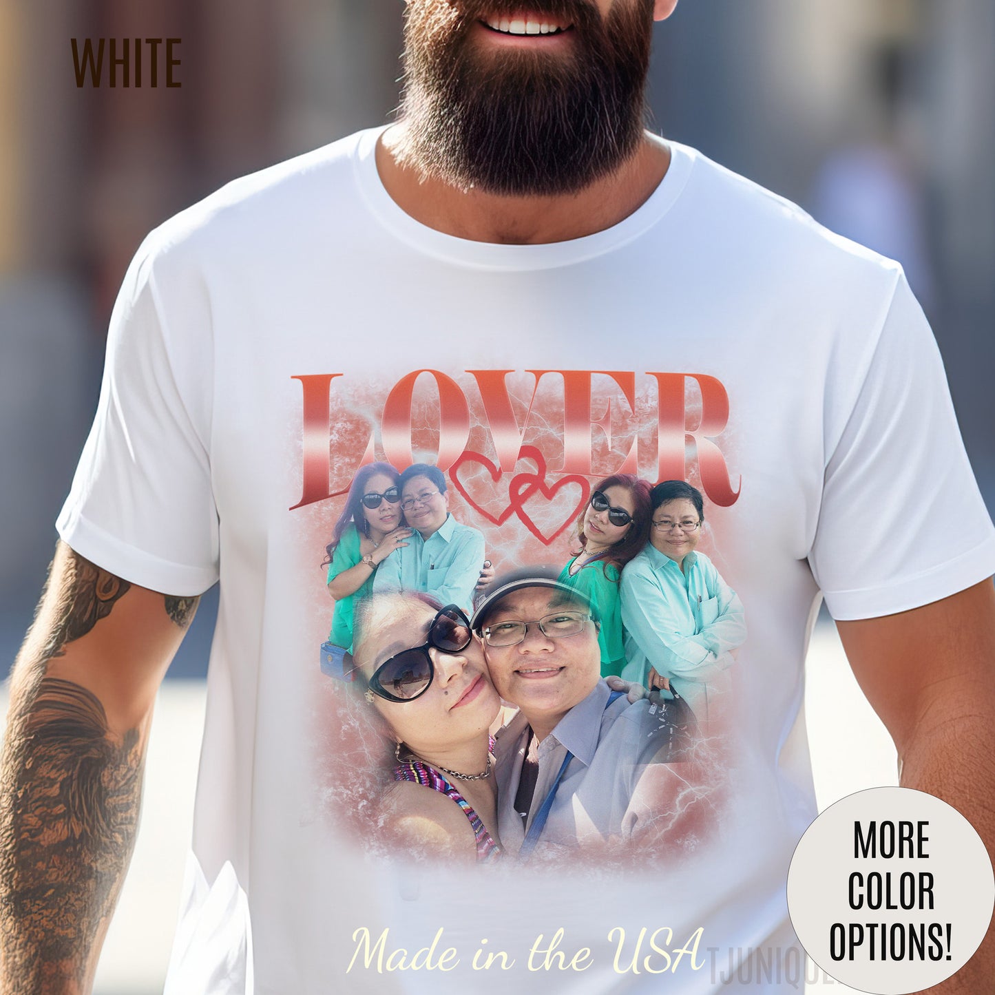 Custom Bootleg Tee for couple, Custom shirt for couple, Custom bootleg tee photo shirt for lover, couple shirt for lover, T1329