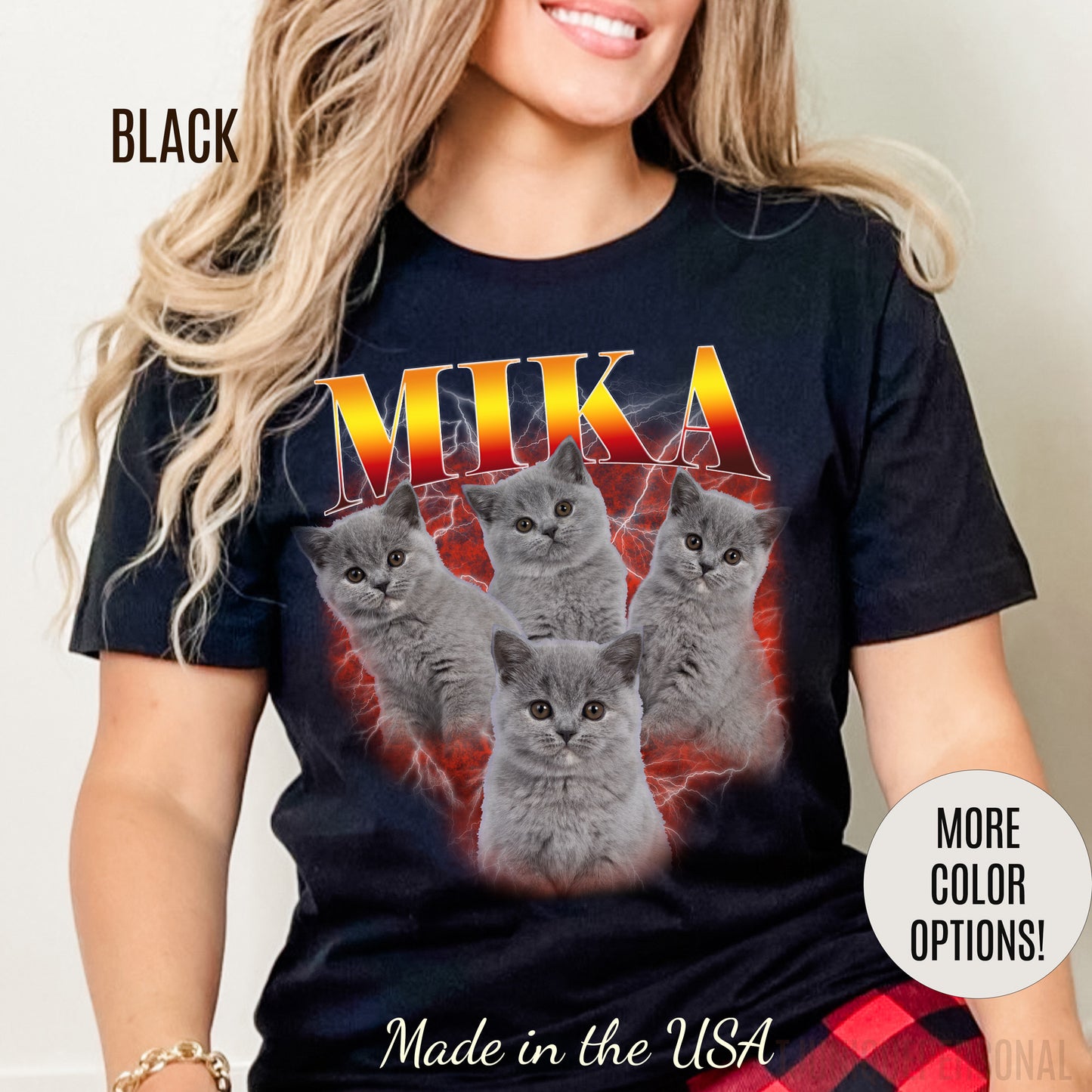 Pet Custom Vintage Shirt, Custom Bootleg Rap Tee Cat, Cat Bootleg Retro 90's Tee Gift For Her, Customize Pet Shirts, T1334