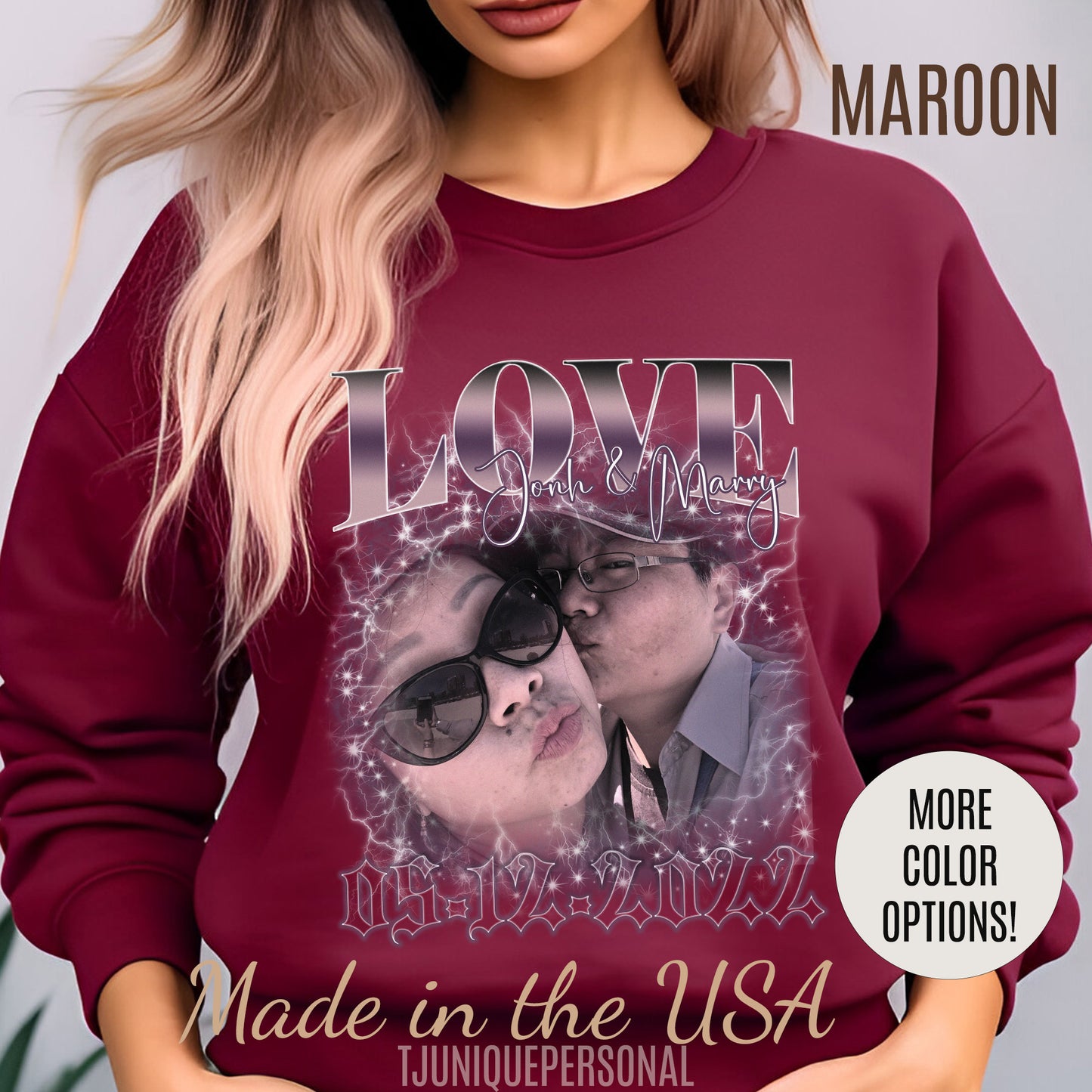 Custom Bootleg Rap Sweatshirt, Vintage Graphic 90s Custom Photo Sweatshirt, Custom Photo Sweatshirt, Sweatshirt Gift For Lover Rap, SW1338