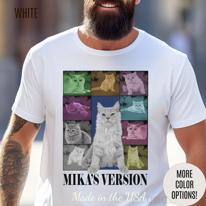 Custom Eras Tour Cat's Version shirt, Custom Dog Cat Shirt, Custom Pet Portrait Shirt, T1341