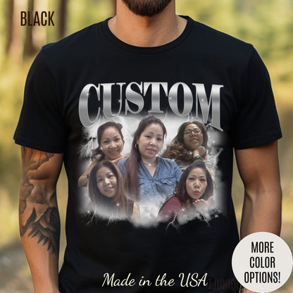 Custom Your Own Bootleg Tee, Retro Custom Bootleg Rap Tee, Custom Your Photo, T1374