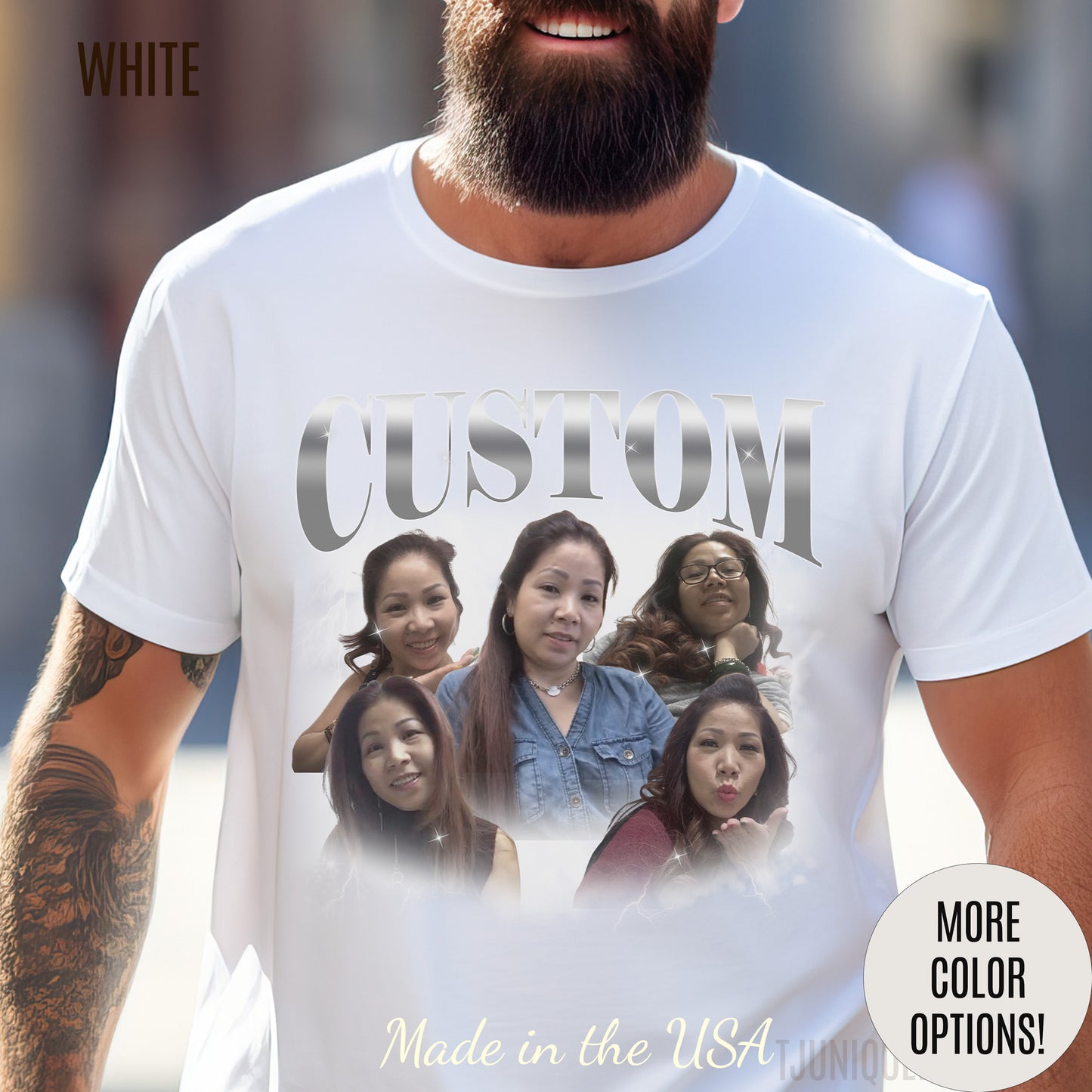 Custom Your Own Bootleg Tee, Retro Custom Bootleg Rap Tee, Custom Your Photo, T1374