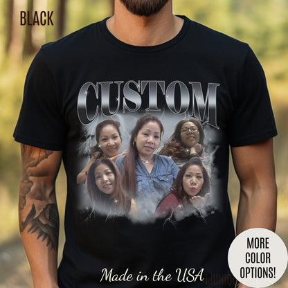 Custom Your Own Bootleg Tee, Retro Custom Bootleg Rap Tee, Custom Your Photo, Insert Your Design, Vintage Graphic 90s Tshirt, T1375