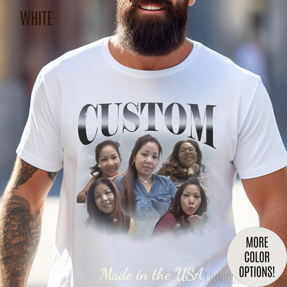 Custom Your Own Bootleg Tee, Retro Custom Bootleg Rap Tee, Custom Your Photo, Insert Your Design, Vintage Graphic 90s Tshirt, T1375