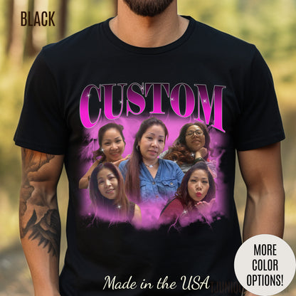 Custom Your Own Bootleg Tee, Retro Custom Bootleg Rap Tee, Custom Your Photo, Insert Your Design, Vintage Graphic 90s Tshirt, T1377