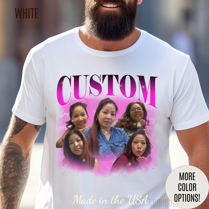 Custom Your Own Bootleg Tee, Retro Custom Bootleg Rap Tee, Custom Your Photo, Insert Your Design, Vintage Graphic 90s Tshirt, T1377