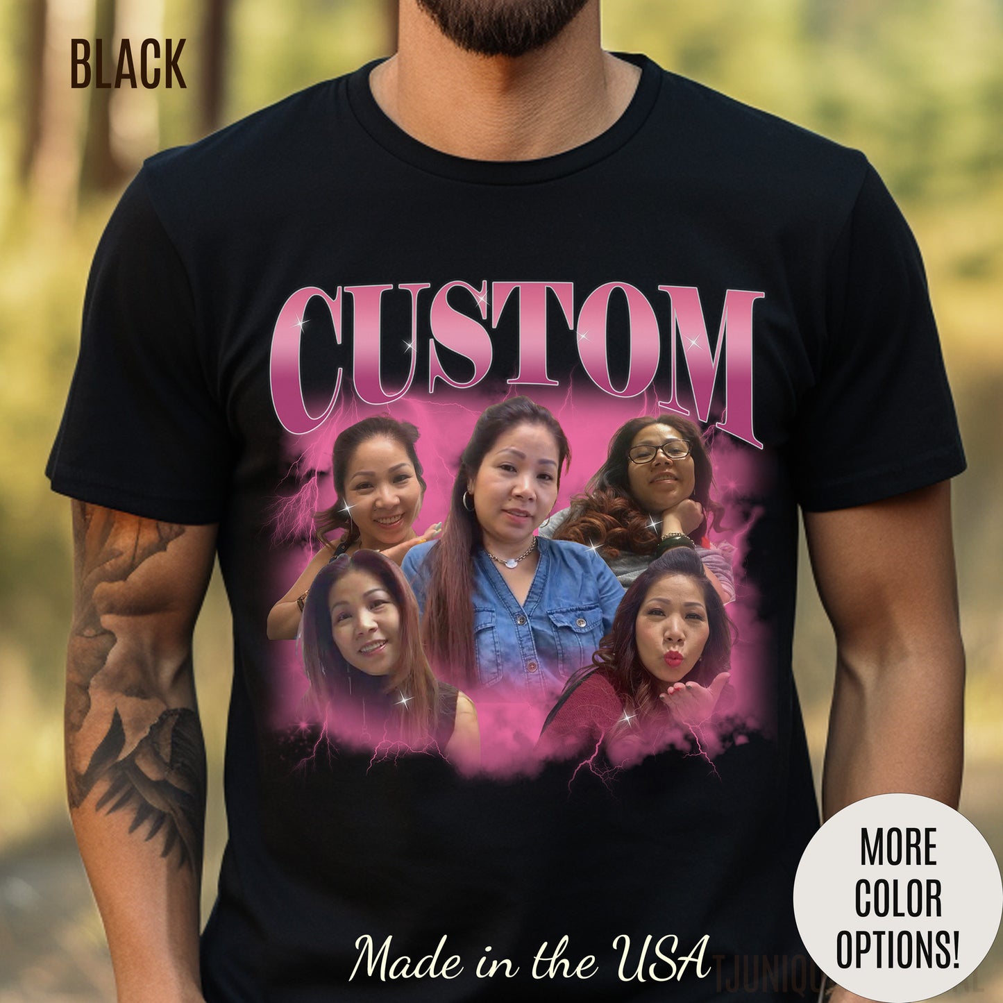 Custom Your Own Bootleg Tee, Retro Custom Bootleg Rap Tee, Custom Your Photo, Insert Your Design, Vintage Graphic 90s Tshirt, T1378