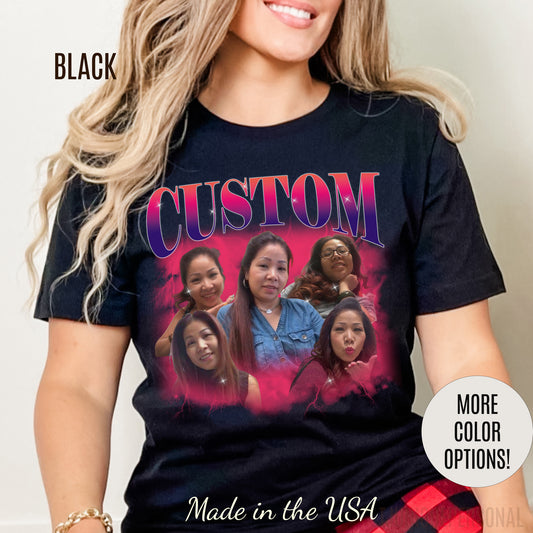 Custom Your Own Bootleg Tee, Retro Custom Bootleg Rap Tee, Custom Your Photo, Insert Your Design, Vintage Graphic 90s Tshirt, T1380