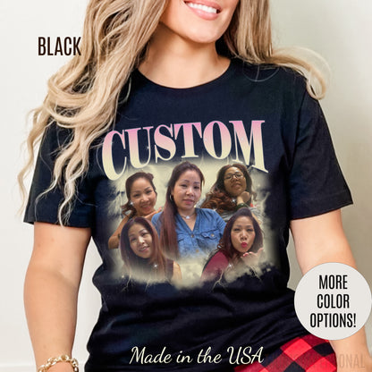 Custom Your Own Bootleg Tee, Retro Custom Bootleg Rap Tee, Custom Your Photo, Insert Your Design, Vintage Graphic 90s Tshirt, T1384