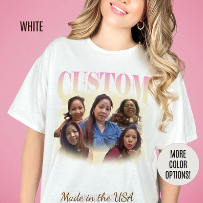 Custom Your Own Bootleg Tee, Retro Custom Bootleg Rap Tee, Custom Your Photo, Insert Your Design, Vintage Graphic 90s Tshirt, T1384