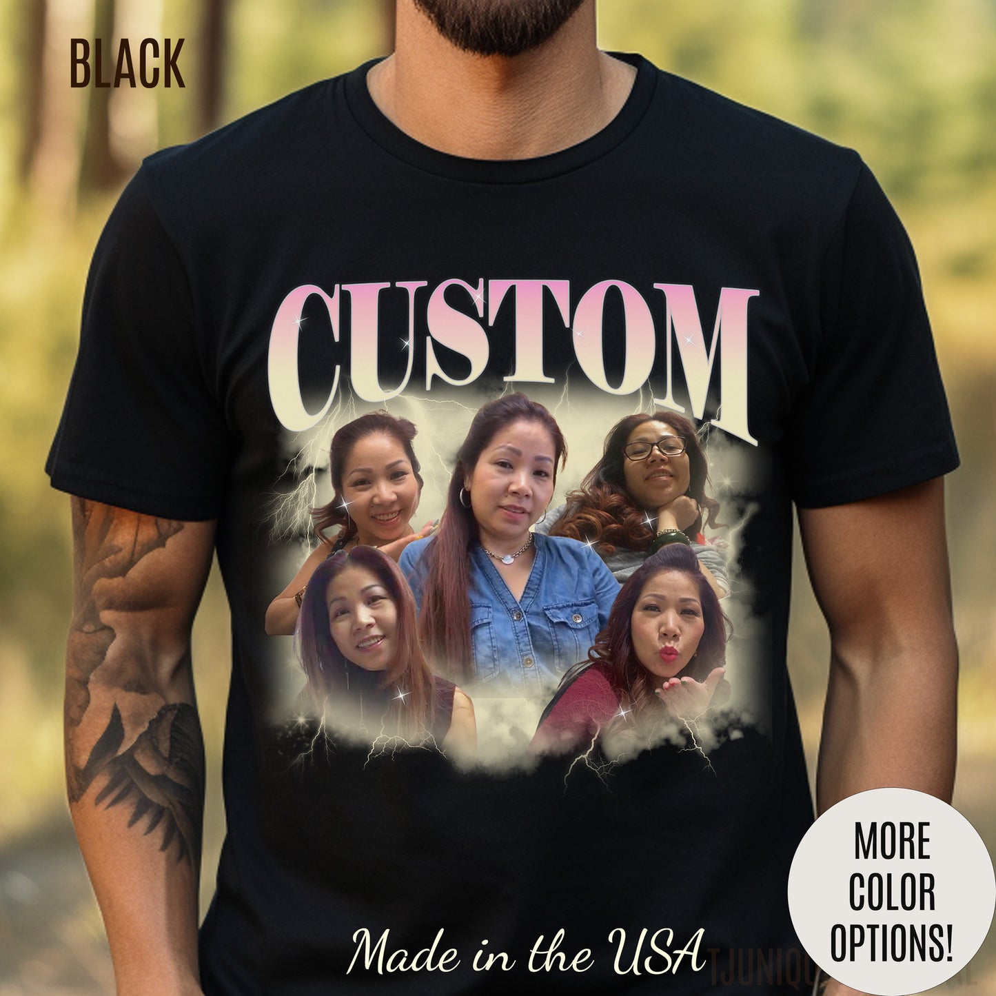 Custom Your Own Bootleg Tee, Retro Custom Bootleg Rap Tee, Custom Your Photo, Insert Your Design, Vintage Graphic 90s Tshirt, T1384