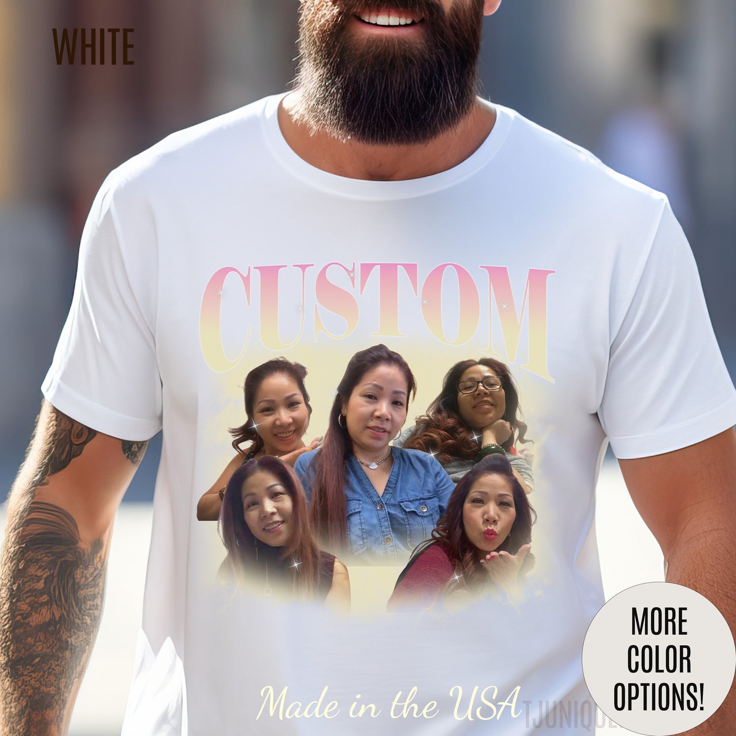 Custom Your Own Bootleg Tee, Retro Custom Bootleg Rap Tee, Custom Your Photo, Insert Your Design, Vintage Graphic 90s Tshirt, T1384