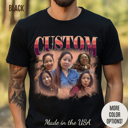 Custom Your Own Bootleg Tee, Retro Custom Bootleg Rap Tee, Custom Your Photo, Insert Your Design, Vintage Graphic 90s Tshirt, T1383