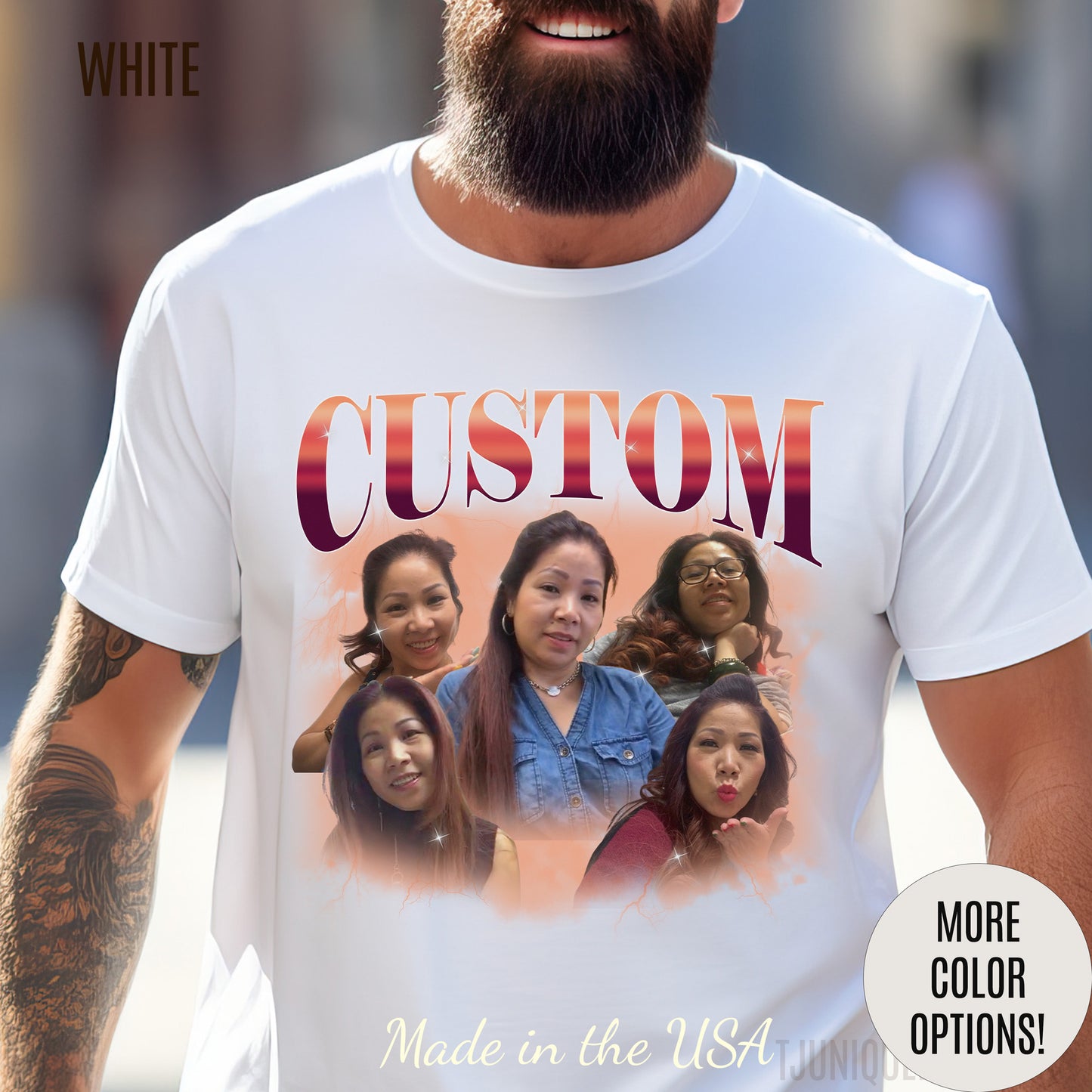 Custom Your Own Bootleg Tee, Retro Custom Bootleg Rap Tee, Custom Your Photo, Insert Your Design, Vintage Graphic 90s Tshirt, T1383