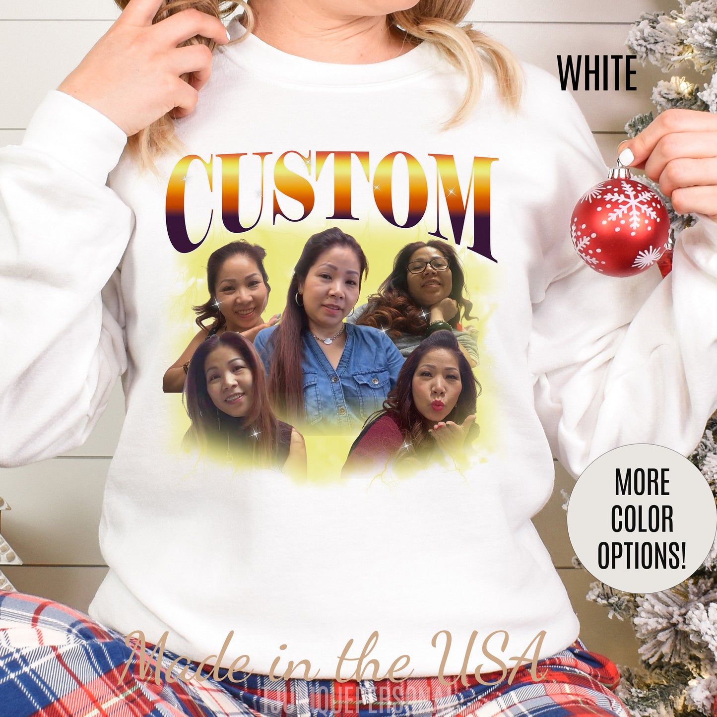 Custom Your Own Bootleg Tee, Retro Custom Bootleg Rap Tee, Custom Photo Sweatshirt, Insert Your Design Vintage Graphic 90s Sweatshirt, S1387