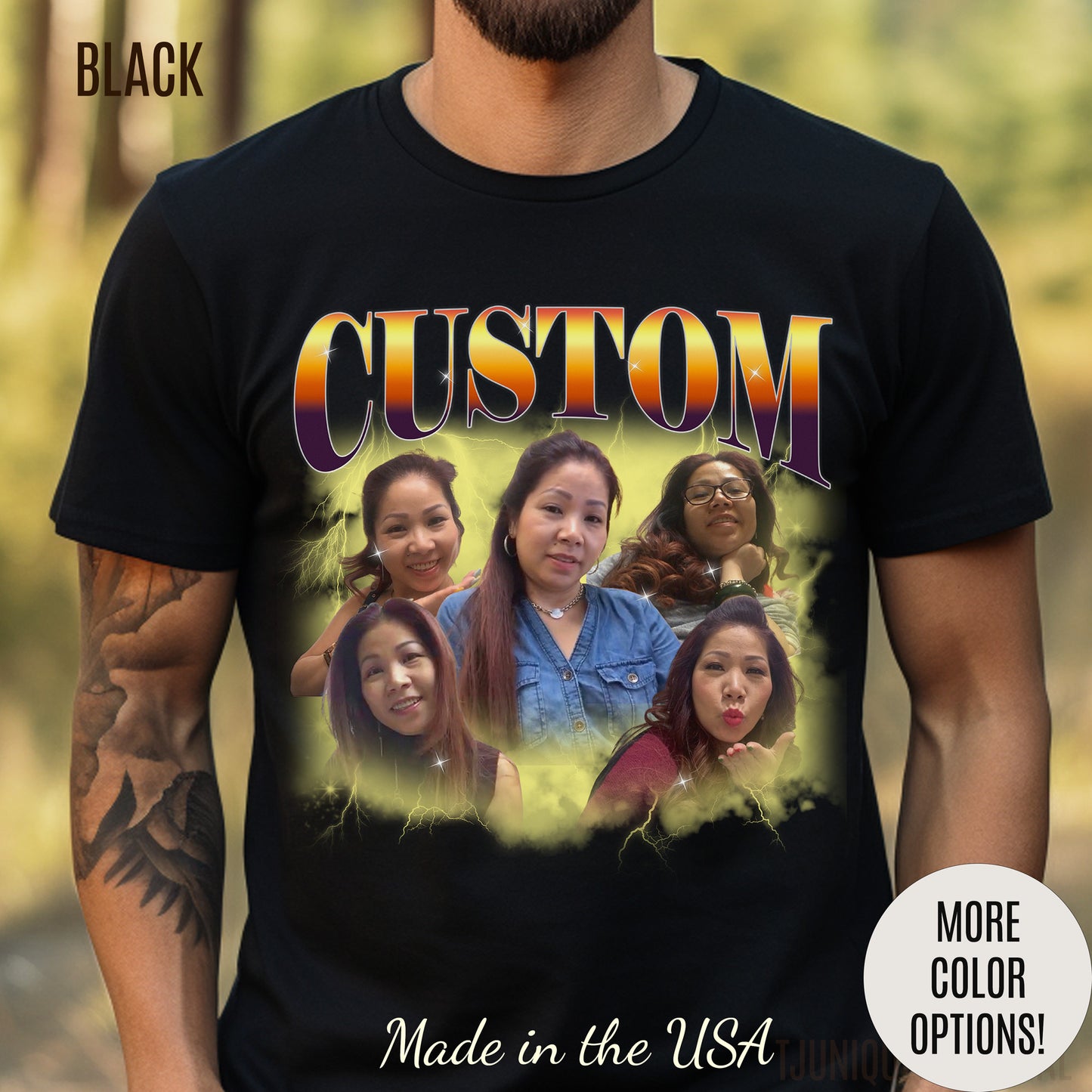 Custom Your Own Bootleg Tee, Retro Custom Bootleg Rap Tee, Custom Your Photo, Insert Your Design, Vintage Graphic 90s Tshirt, T1387