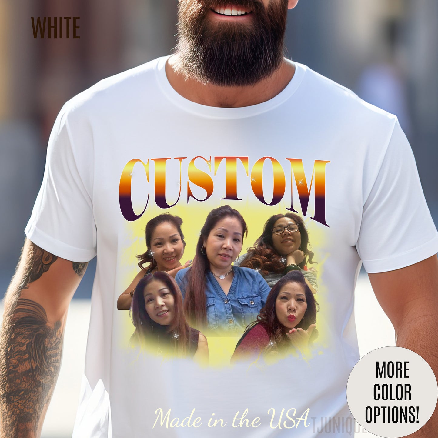 Custom Your Own Bootleg Tee, Retro Custom Bootleg Rap Tee, Custom Your Photo, Insert Your Design, Vintage Graphic 90s Tshirt, T1387