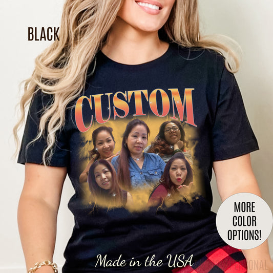 Custom Your Own Bootleg Tee, Retro Custom Bootleg Rap Tee, Custom Your Photo, Insert Your Design, Vintage Graphic 90s Tshirt, T1388