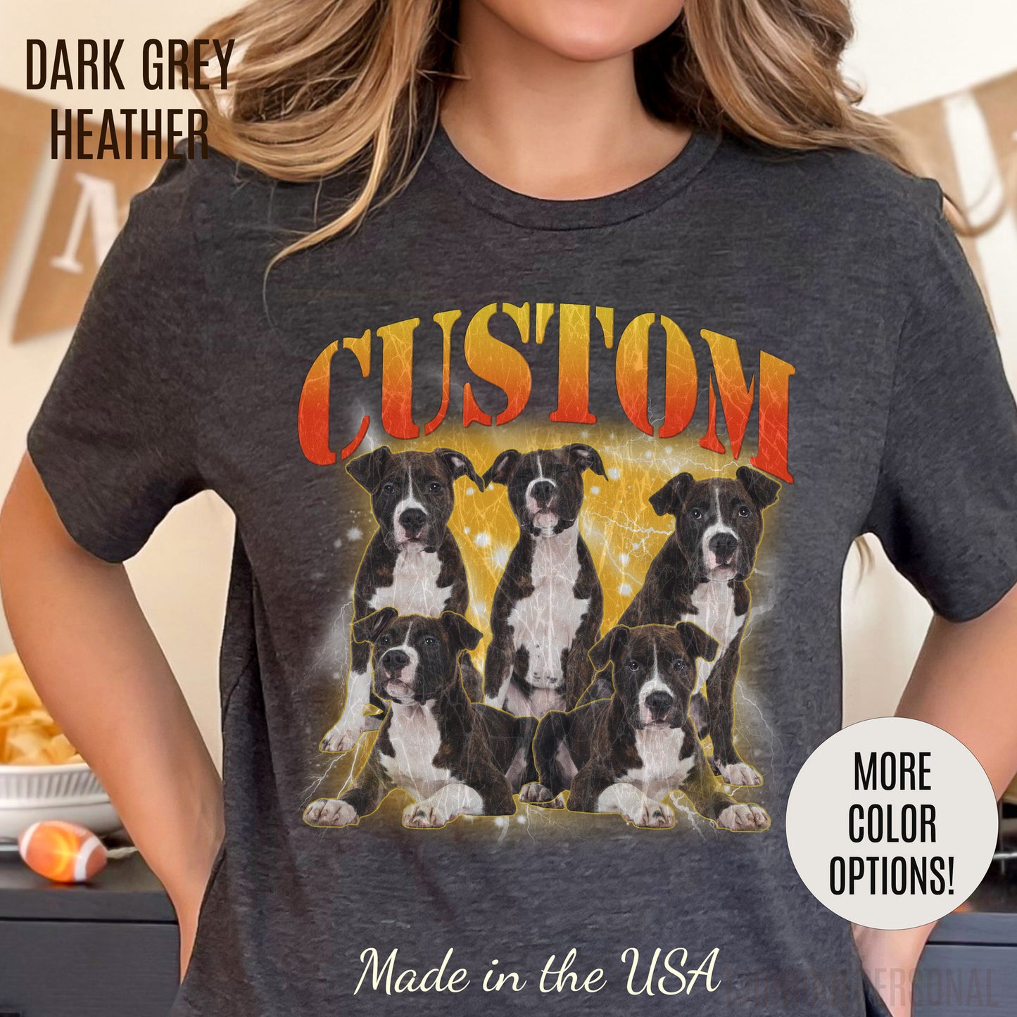 Retro Custom Your Own Bootleg Tee, Custom Cat Bootleg Tee, Custom Dog Bootleg Tee, Custom dog portrait, Vintage Graphic 90s Tshirt, T1390