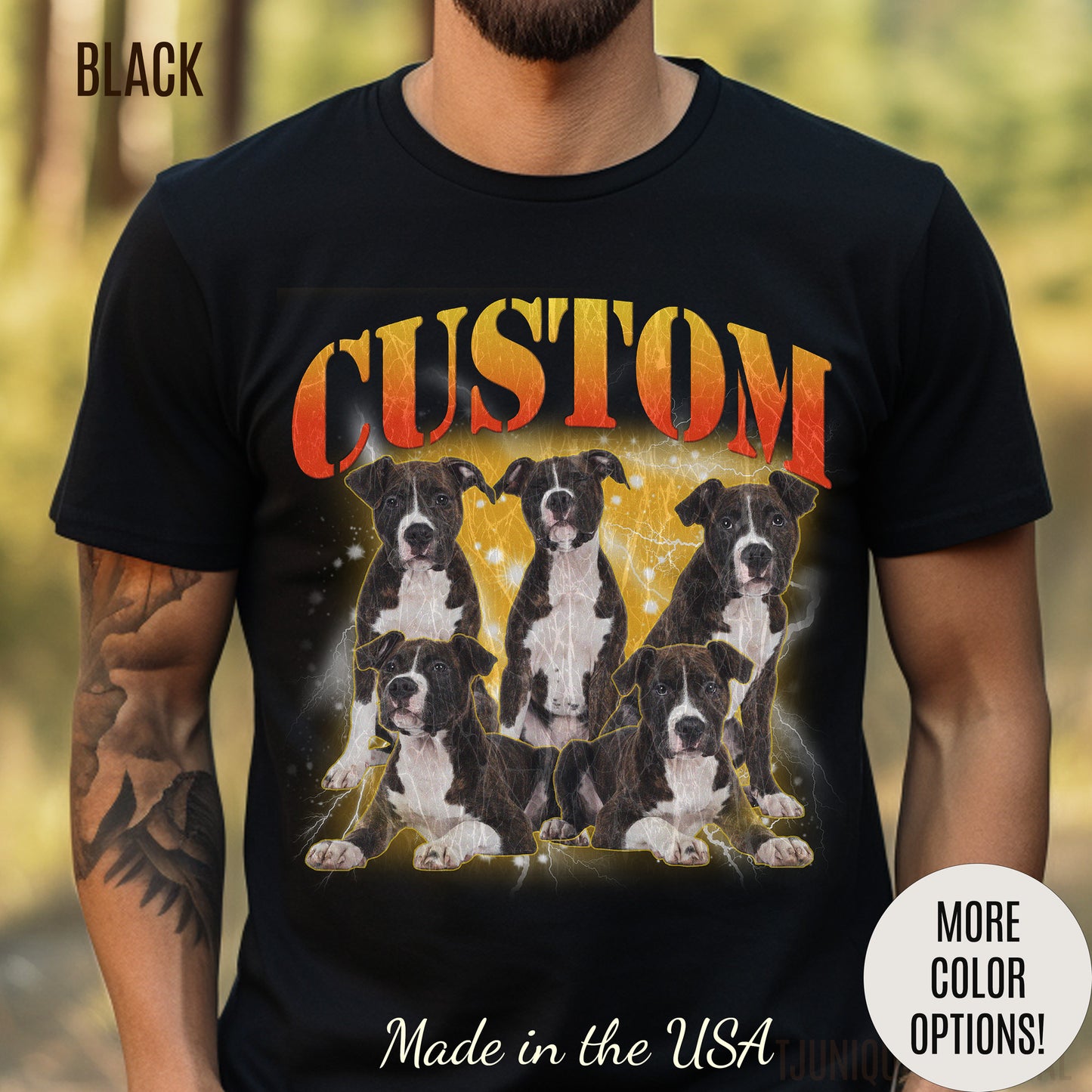 Retro Custom Your Own Bootleg Tee, Custom Cat Bootleg Tee, Custom Dog Bootleg Tee, Custom dog portrait, Vintage Graphic 90s Tshirt, T1390