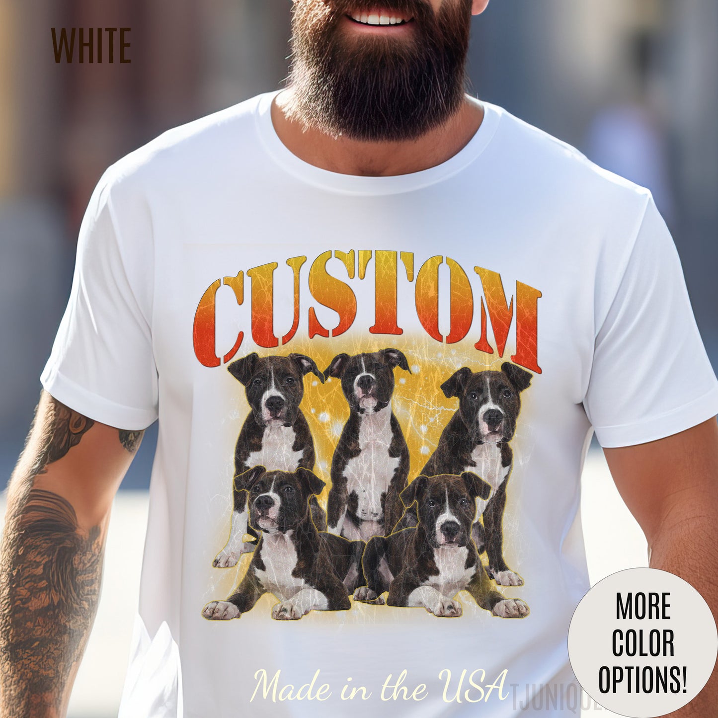 Retro Custom Your Own Bootleg Tee, Custom Cat Bootleg Tee, Custom Dog Bootleg Tee, Custom dog portrait, Vintage Graphic 90s Tshirt, T1390