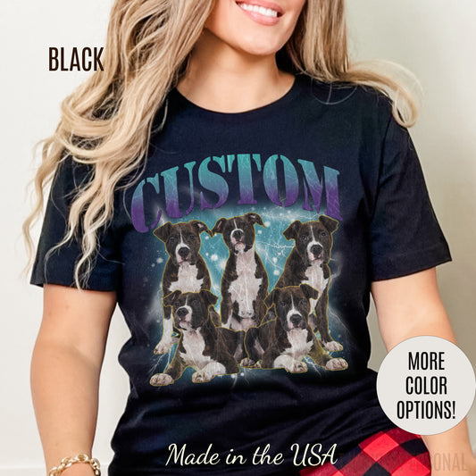 Retro Custom Your Own Bootleg Tee, Custom Cat Bootleg Tee, Custom Dog Bootleg Tee, T1391