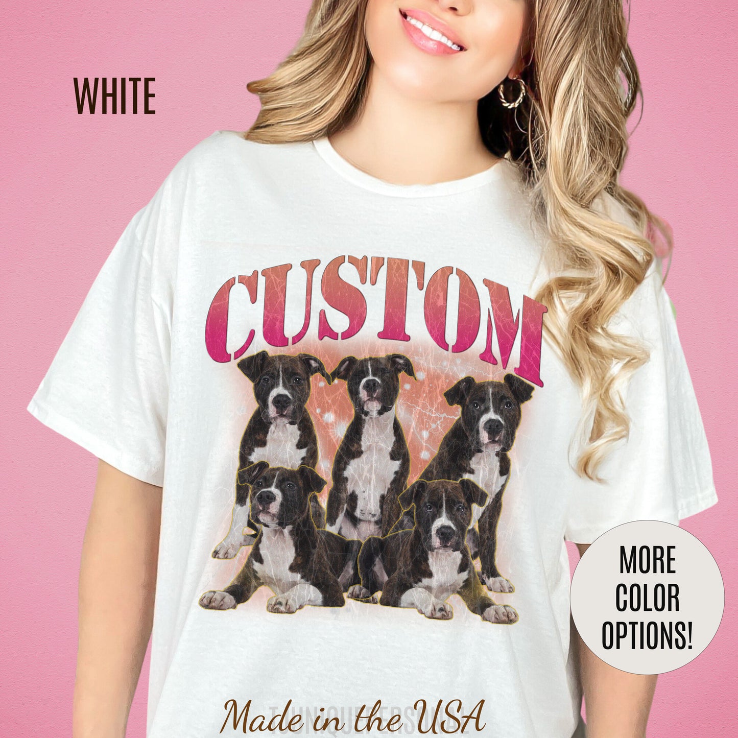 Retro Custom Your Own Bootleg Tee, Custom Cat Bootleg Tee, Custom Dog Bootleg Tee, Custom dog portrait, Vintage Graphic 90s Tshirt, T1393