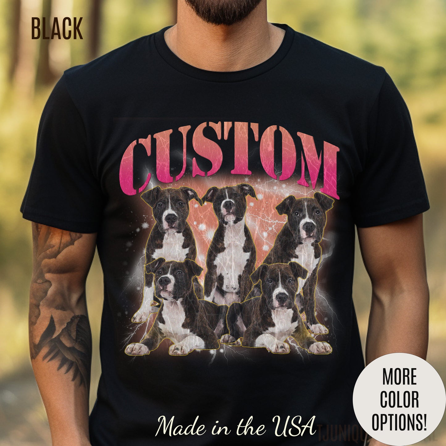 Retro Custom Your Own Bootleg Tee, Custom Cat Bootleg Tee, Custom Dog Bootleg Tee, Custom dog portrait, Vintage Graphic 90s Tshirt, T1393